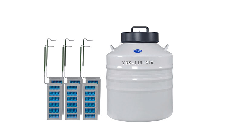Dewar With Racks Liquid Nitrogen Tanks YDS Series35L-175L