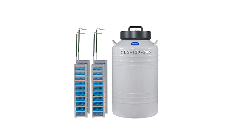 Dewar With Racks Liquid Nitrogen Tanks YDS Series35L-175L