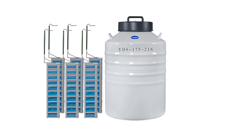Dewar With Racks Liquid Nitrogen Tanks YDS Series35L-175L