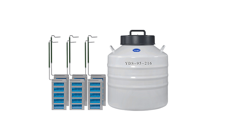 Dewar With Racks Liquid Nitrogen Tanks YDS Series35L-175L