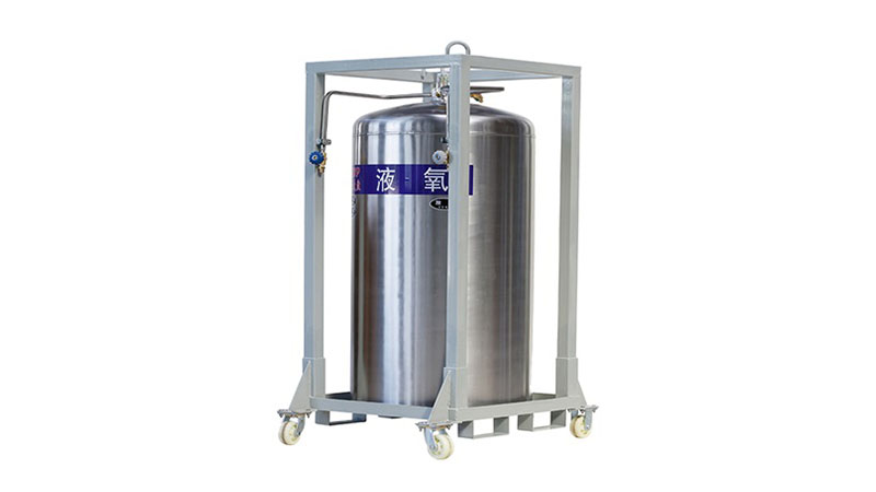 Liquid Nitrogen Storage Tank - Large Pressurized Cryo Dewar Container