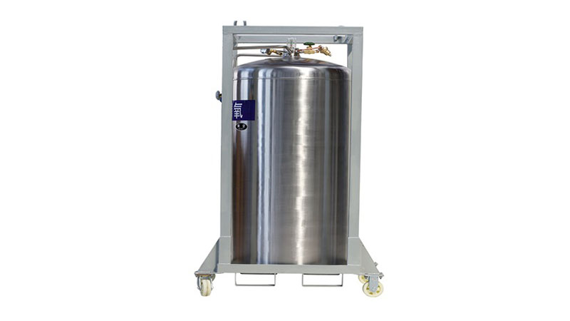 Liquid Nitrogen Storage Tank - Large Pressurized Cryo Dewar Container