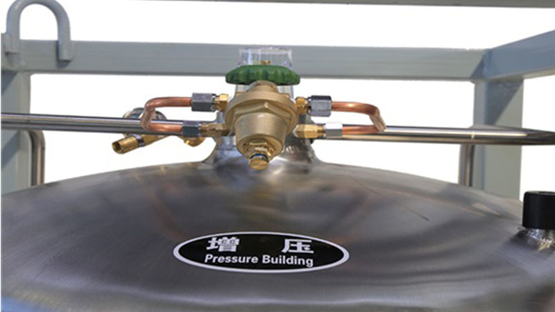 Liquid Nitrogen Storage Tank - Large Pressurized Cryo Dewar Container