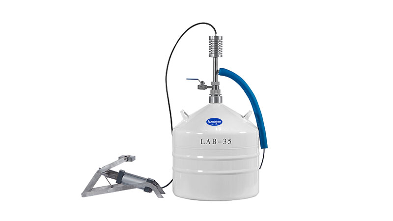 Manual LN2 Dispenser System - Handheld Liquid Nitrogen Dewar Dispensing